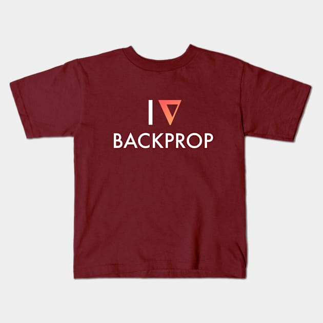 I Heart Backprop - Dark Kids T-Shirt by nurikolan